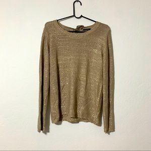 Gold shirt with sequins promod size Large